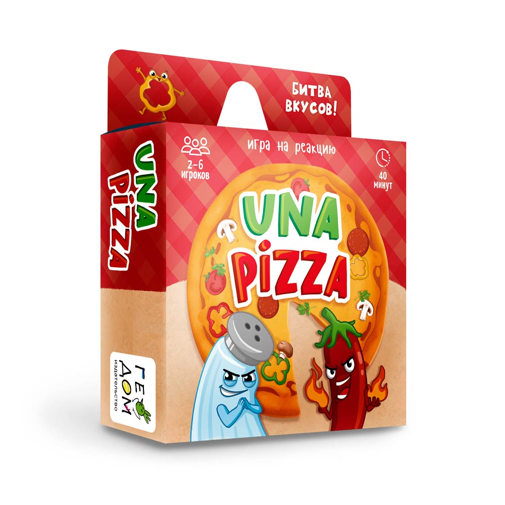 Игра карточная. Una pizza. 60 карточек. 8,2х8,2 см. ГЕОДОМ